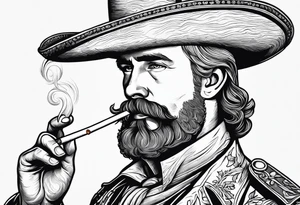 Nathan Bedford Forrest smoking cigarette tattoo idea