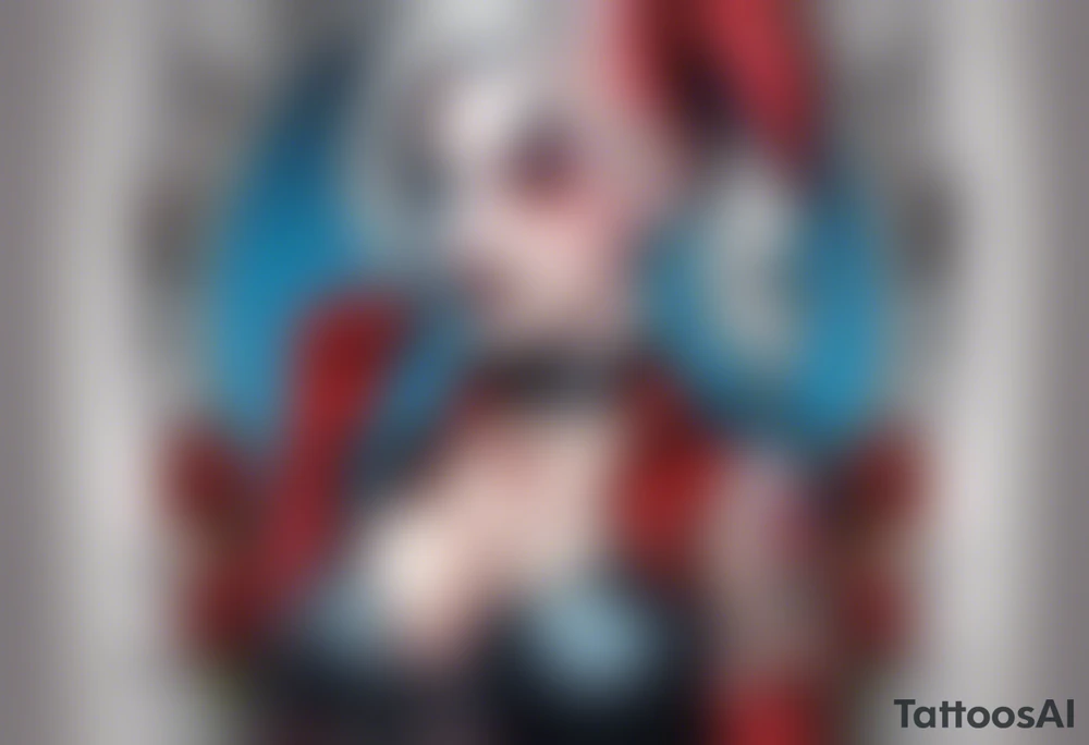 Pinup Harley Quinn tattoo idea