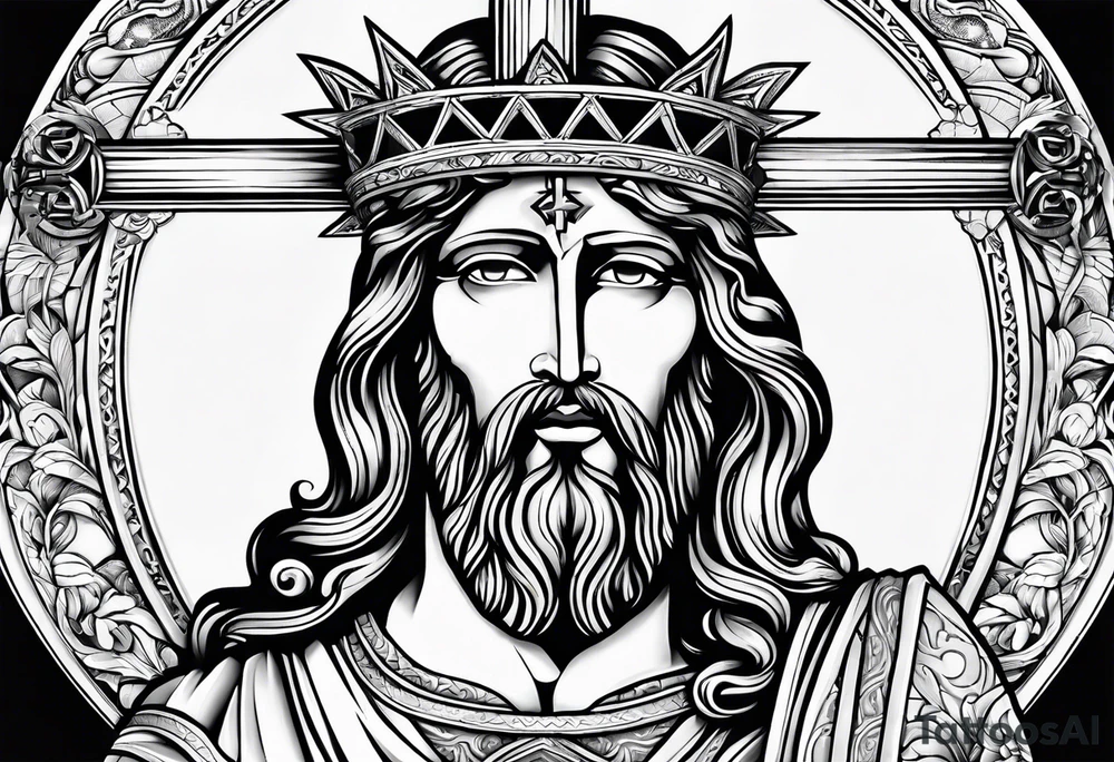 jesus qui porte sa croix tattoo idea