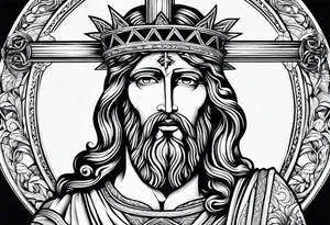 jesus qui porte sa croix tattoo idea