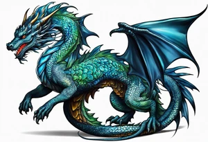 Water dragon tattoo idea