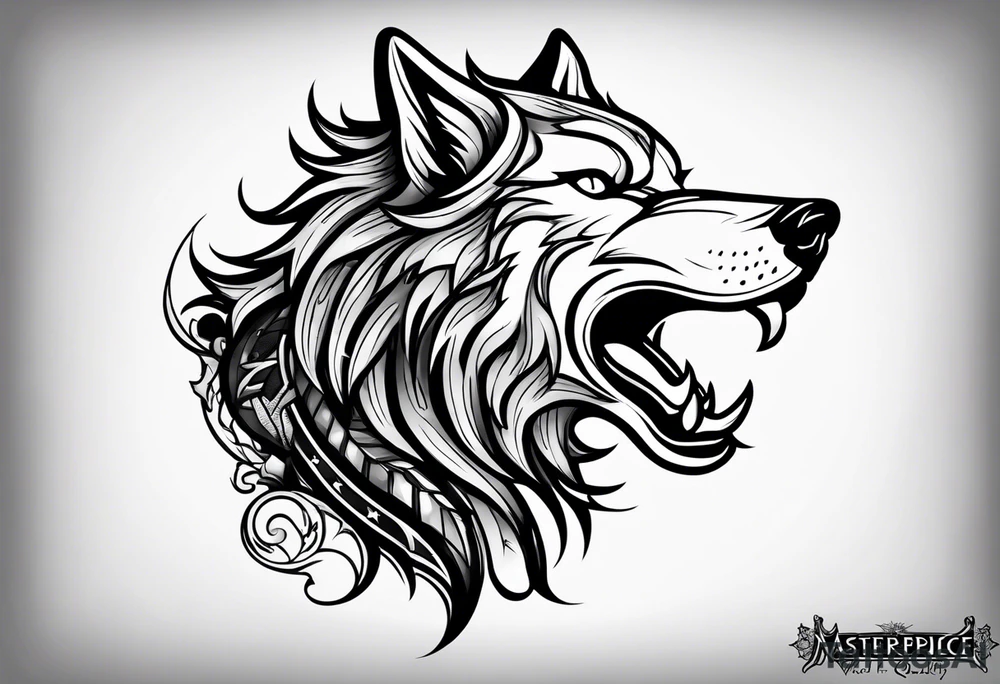 RELIC wolf logo tattoo idea