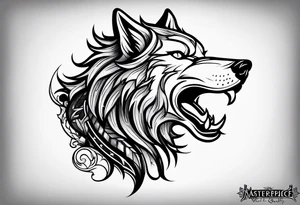 RELIC wolf logo tattoo idea