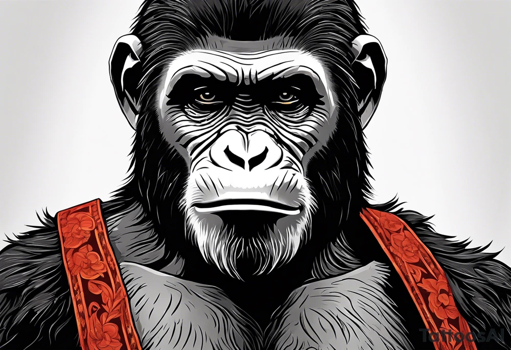 Caesar from the movie planet of the apes tattoo idea