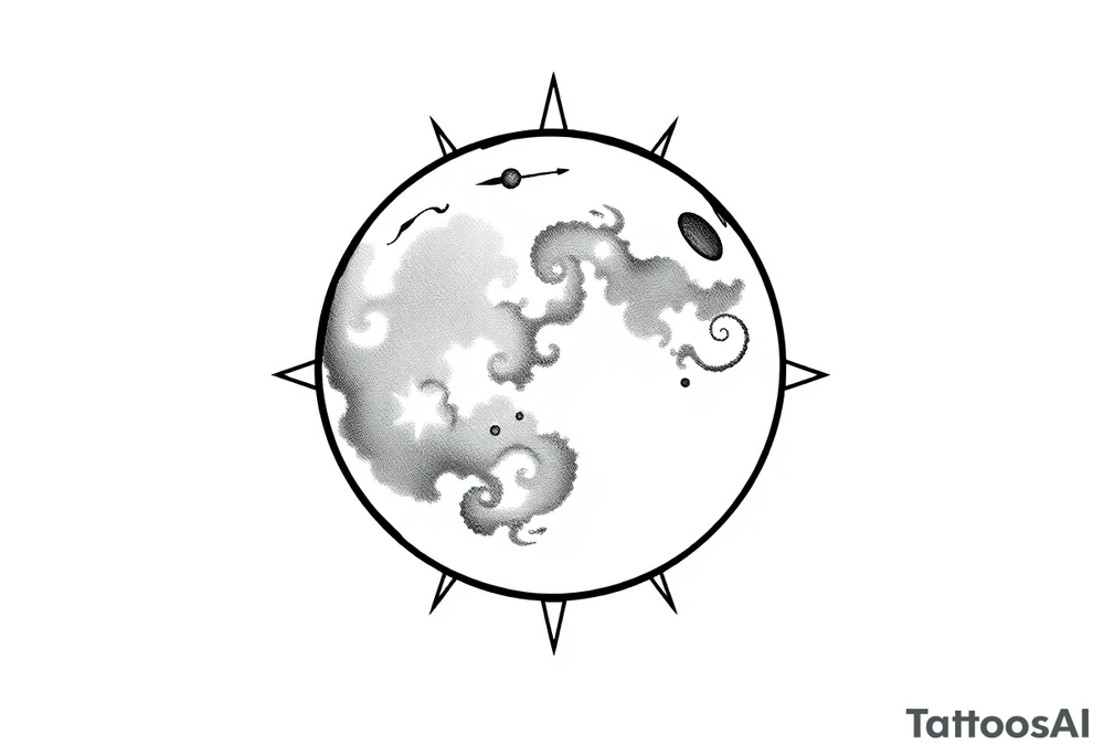 sacred moon tattoo idea
