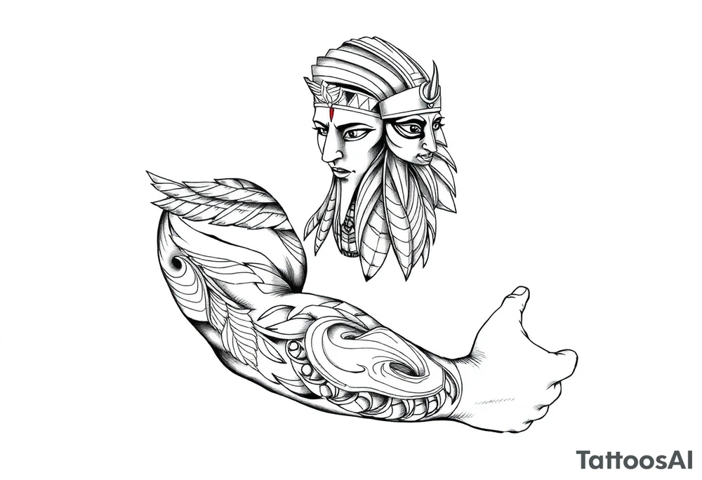 Egyptian theme tattoo idea