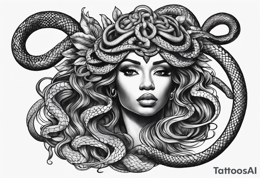 African medusa snakes tattoo idea