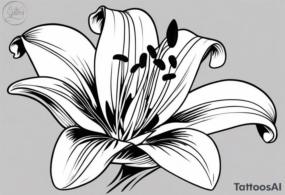 Small lily tattoo idea