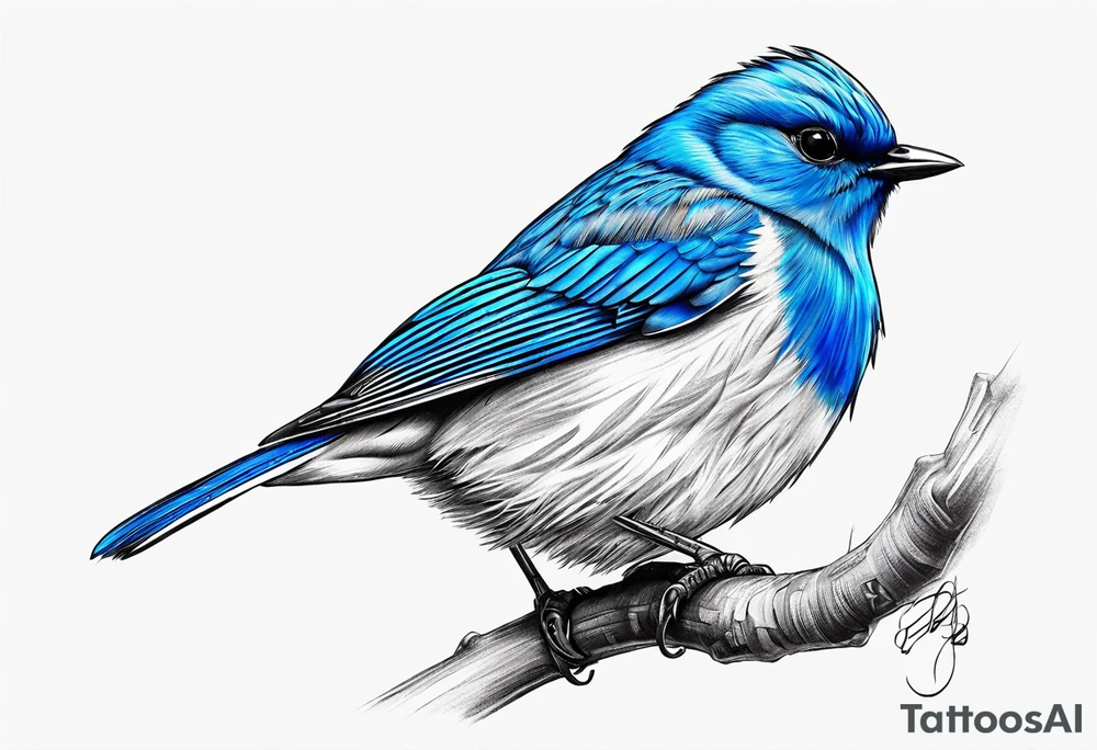 Blue bird tattoo idea