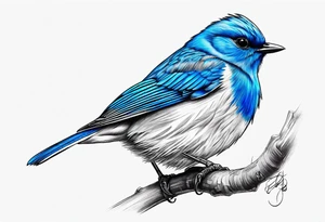 Blue bird tattoo idea