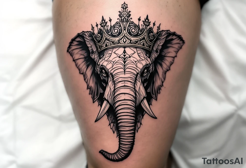 Queen elephant tattoo idea