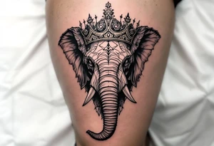 Queen elephant tattoo idea