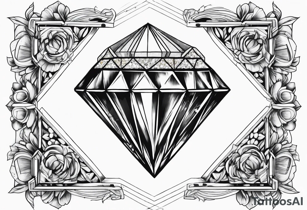 diamond dripping tattoo idea
