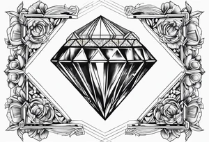 diamond dripping tattoo idea