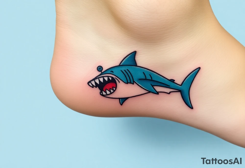 Trippy shark tattoo idea