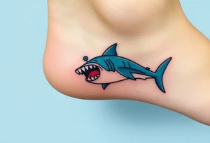 Trippy shark tattoo idea