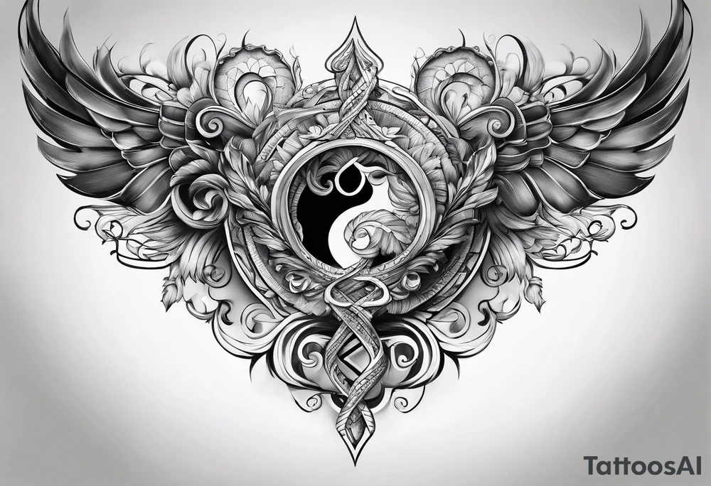 hand forming for a double helix tattoo idea