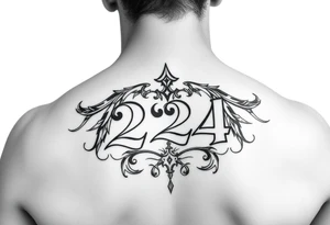 Simple 224 into a tattoo tattoo idea