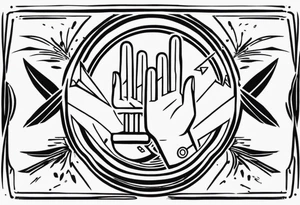 Rock and roll hands sign tattoo idea