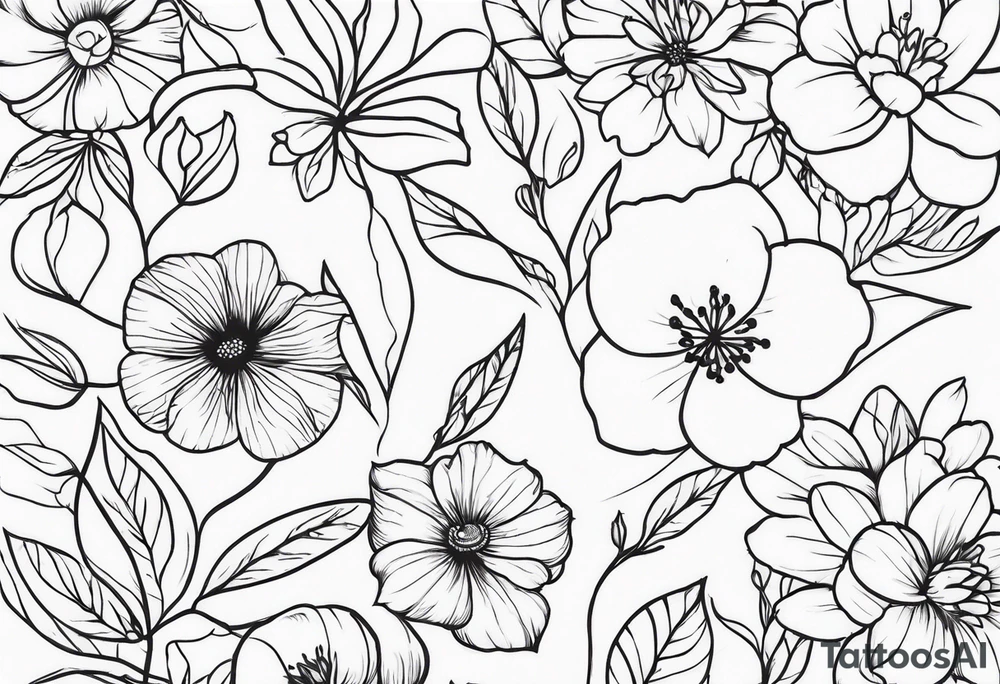 Floral sleeve tattoo idea