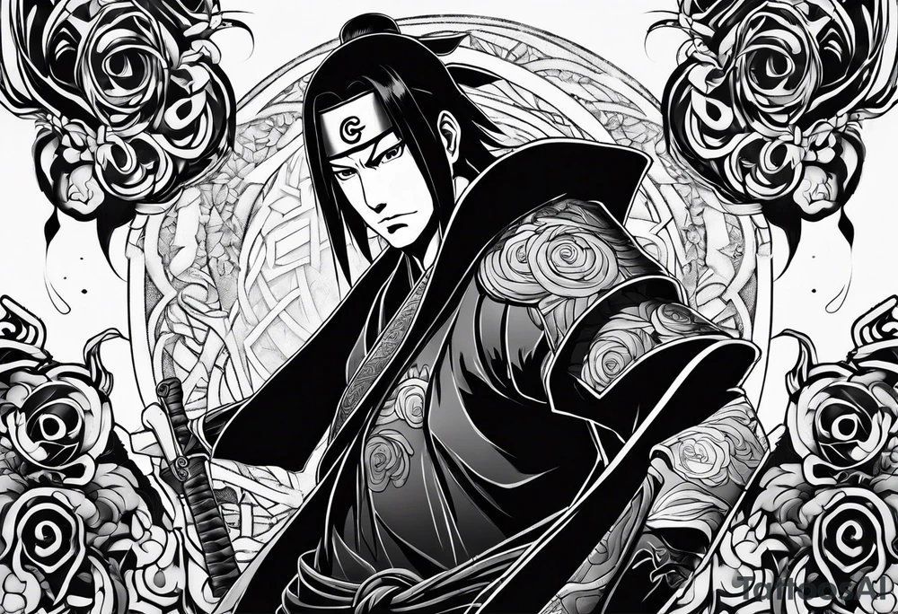 Itachi Uchia powering up tattoo idea