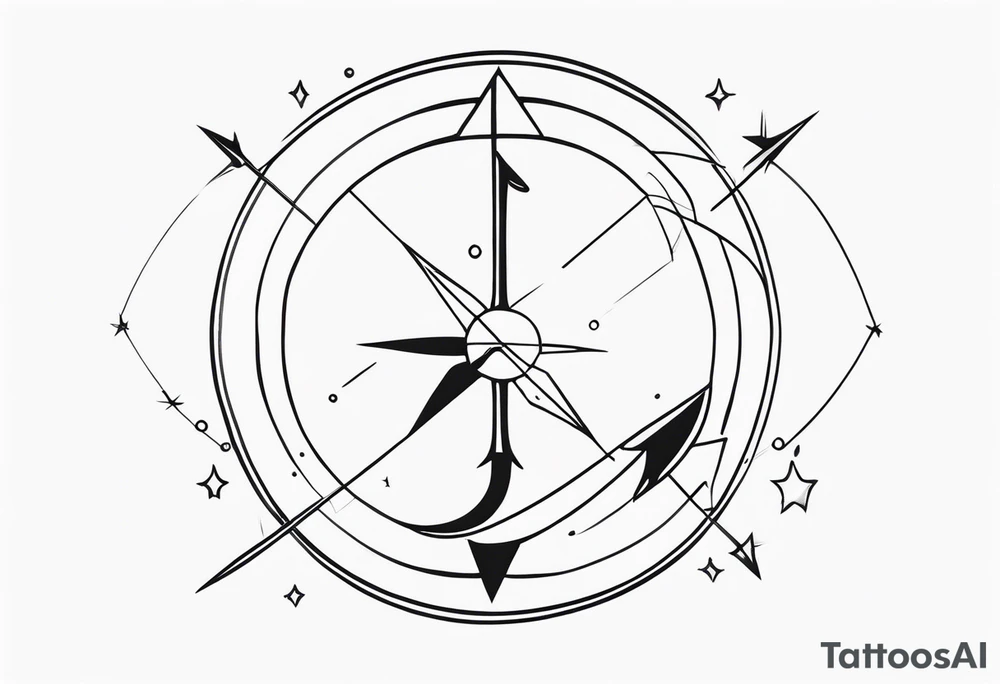 Sagittarius and cancer zodiac sign tattoo idea