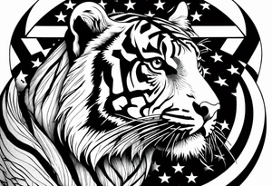 Michelangelo, U.S. flag, U.S. Air Force, tiger tattoo idea