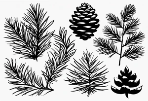 Small
Solo Pine tree
Pinecone
Silhouette tattoo idea