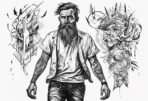 Man leaving his past behind him ready to take on the future tattoo idea