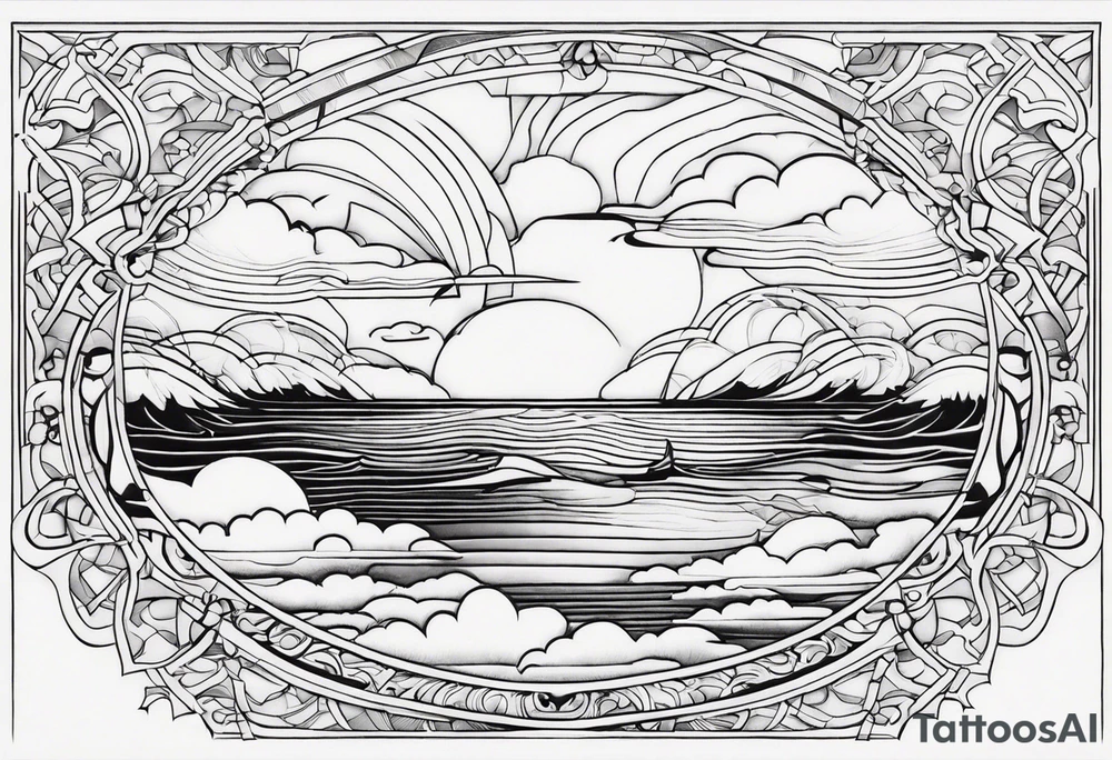 wispy clouds tattoo idea
