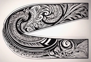 Left arm sleeve tattoo, tribal tattoo idea