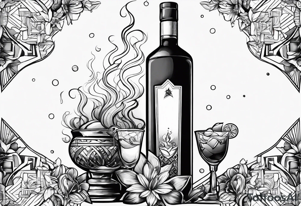 Molotov cocktail tattoo idea