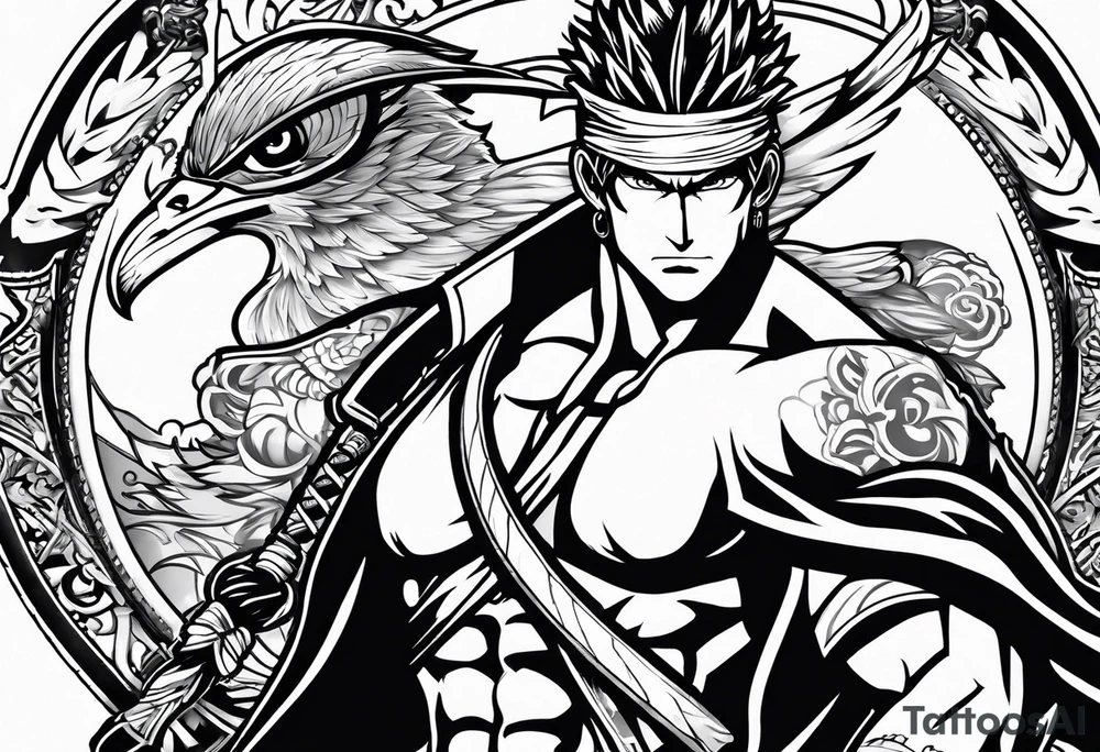 atlanta falcons, zoro from one piece tattoo idea