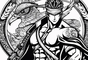 atlanta falcons, zoro from one piece tattoo idea