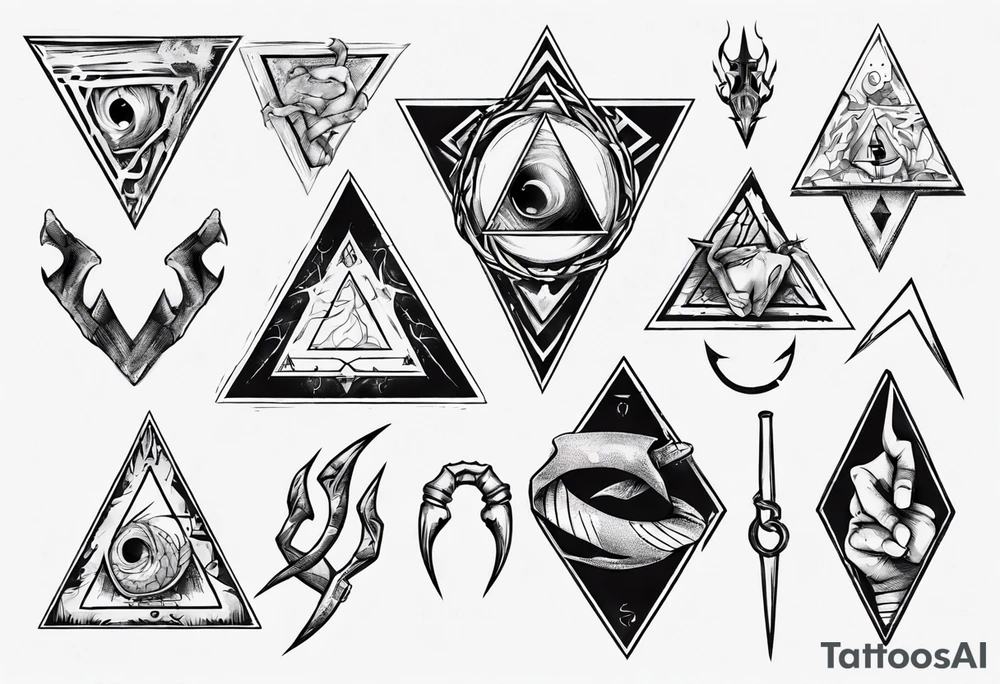 Triangle with a claw tattoo idea
