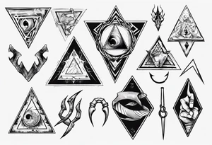 Triangle with a claw tattoo idea