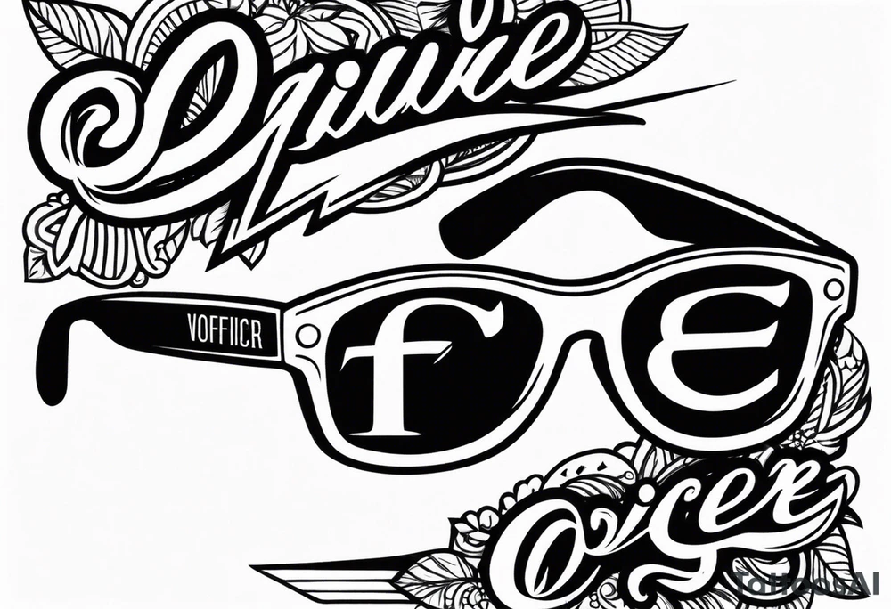 sunglasses Officer tattoo idea