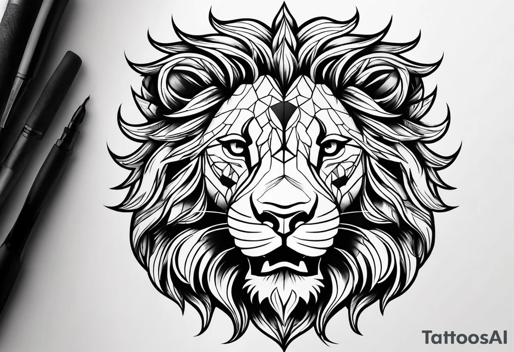 little lion tattoo idea