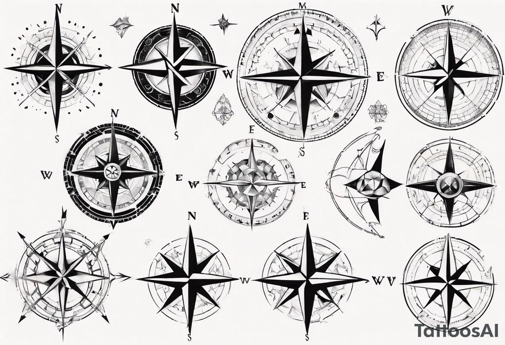 wonderlust compass tattoo idea