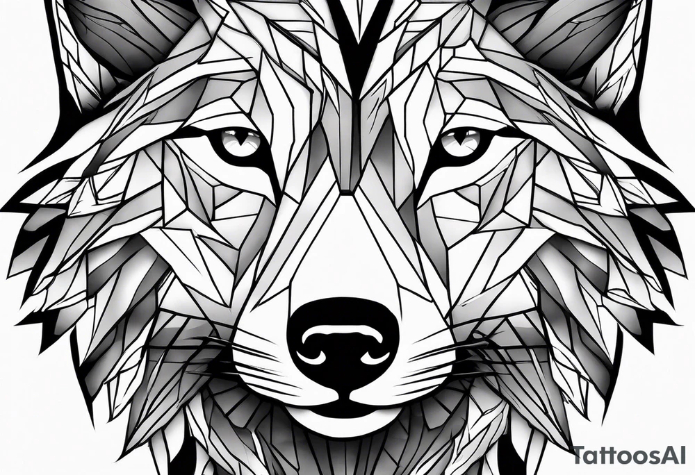 Mountains, wolf eyes underneath tattoo idea