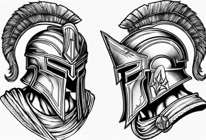 Spartan helmet tattoo idea