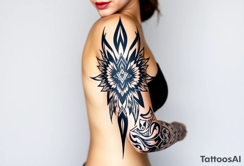 shaman and indian style tattoo idea