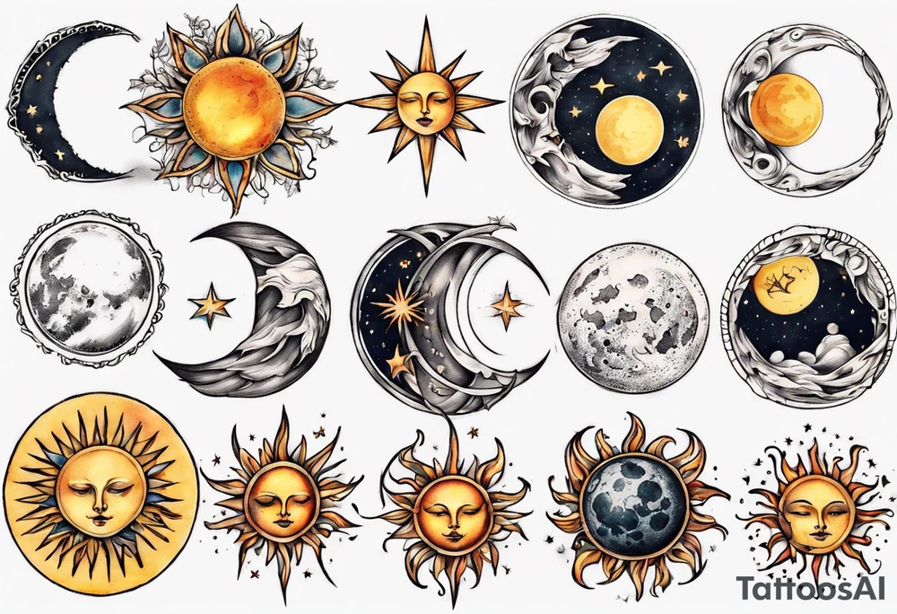 Sonne Mond tattoo idea