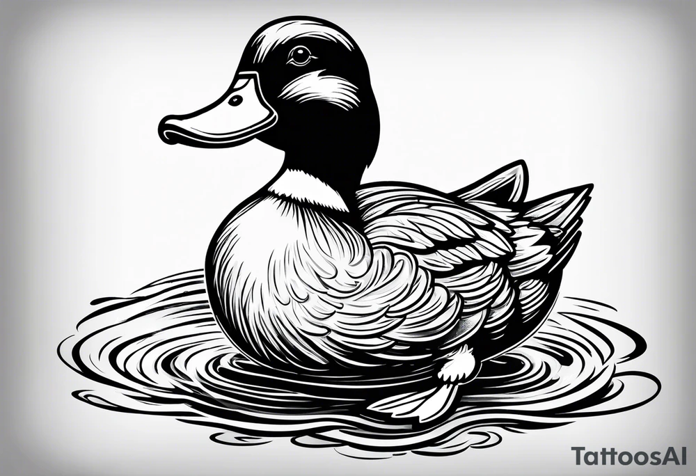 The university of Oregon duck mascot puddles tattoo idea