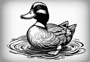 The university of Oregon duck mascot puddles tattoo idea