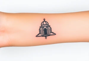 “I will come to your temple with burnt offerings and fulfill my vows to you— vows my lips promised and my mouth spoke when I was in trouble.” tattoo idea