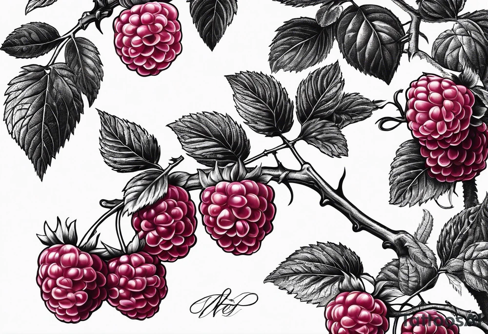 a single long raspberry branch that is growing downwards tattoo idea a single long raspberry branch that is growing downwards tattoo idea