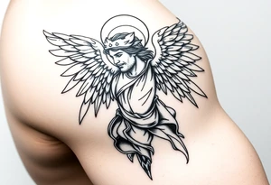 Strong and Powerful archangel saint michael tattoo idea