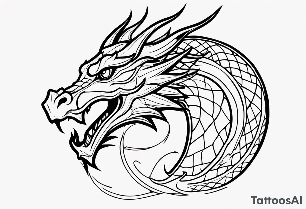 Dragon shoulder tattoo idea