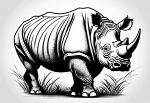 rhinoceros tattoo idea